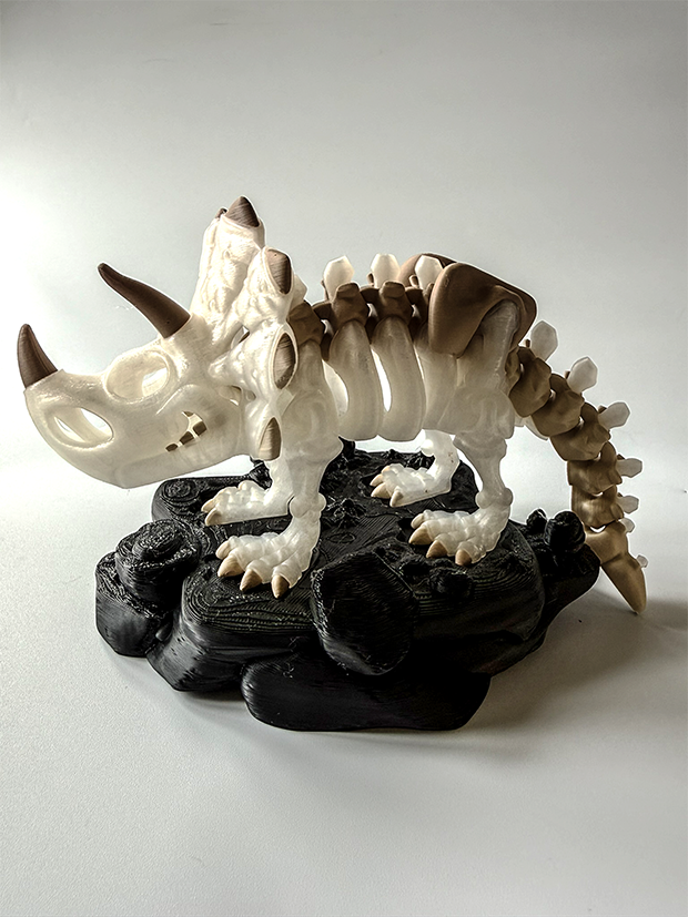 3D Printed Dinosaur Skeleton Starter Bundle, Brachiosaurus, Triceratops and Raptor image 1