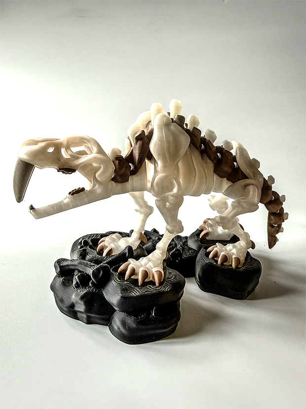 Sabretooth Skeleton – 3D Printed Dinosaur Model image 1