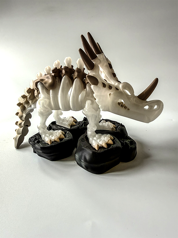 Styracosaurus Skeleton – 3D Printed Dinosaur Model image 0