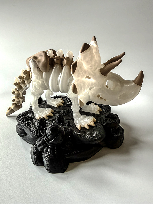 3D Printed Dinosaur Skeleton Starter Bundle, Brachiosaurus, Triceratops and Raptor image 2