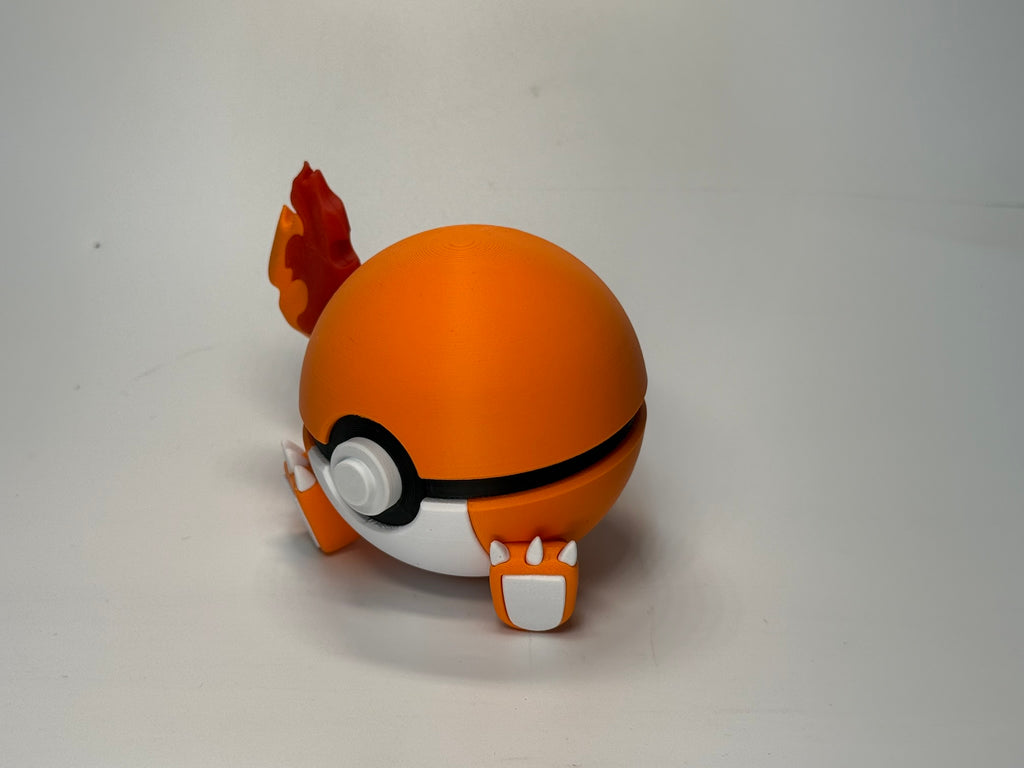 #0004 Charmander – 3D Printed Creature Character Ball image 2