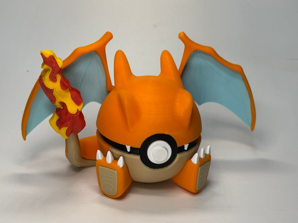#0006 Charizard – 3D Printed Creature Character Ball image 0