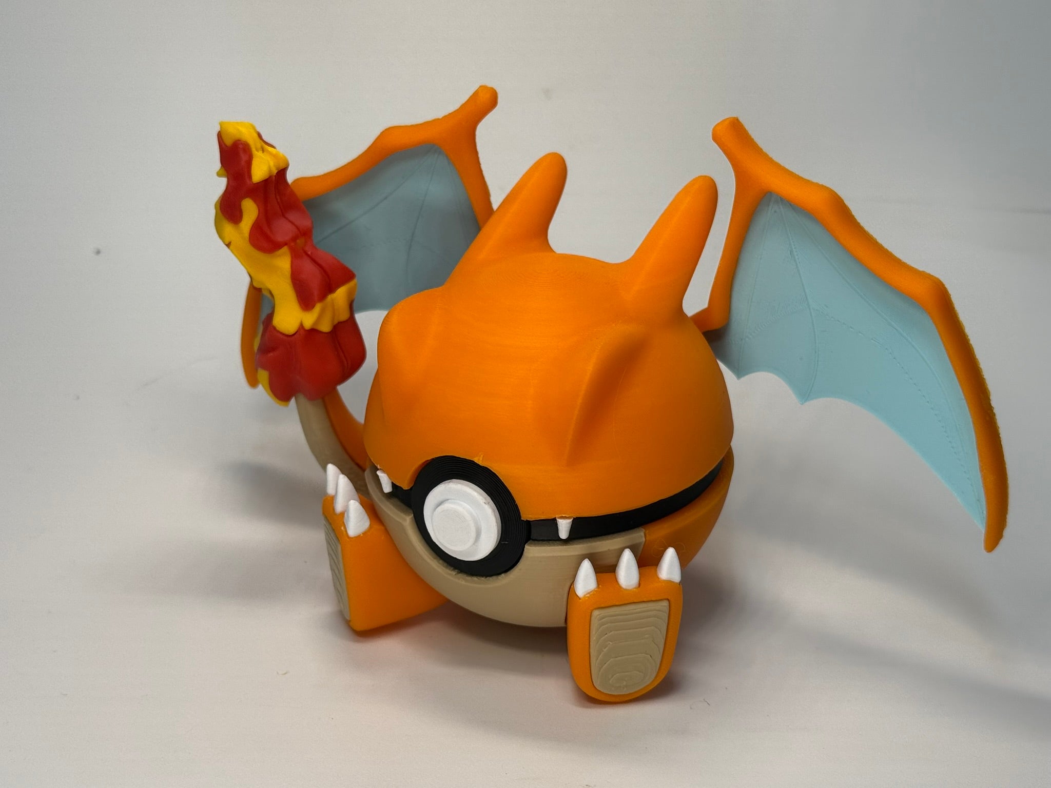 #0006 Charizard – 3D Printed Creature Character Ball image 3
