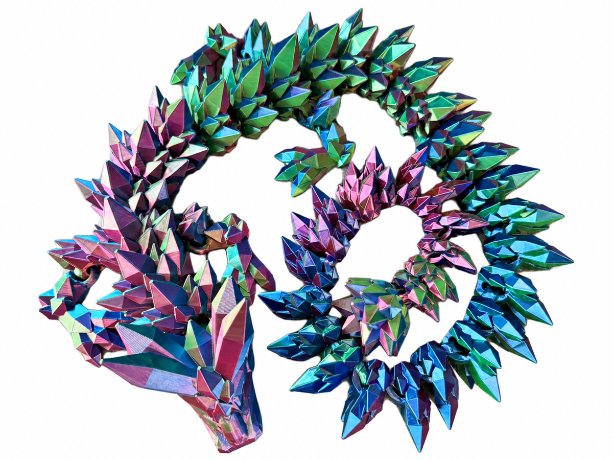 Giant Crystal Dragon – Articulated Bookshelf Decor