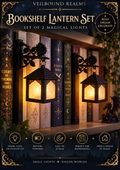 Rose & Dagger Square Shelf Lamps – Pair (2 Pack)