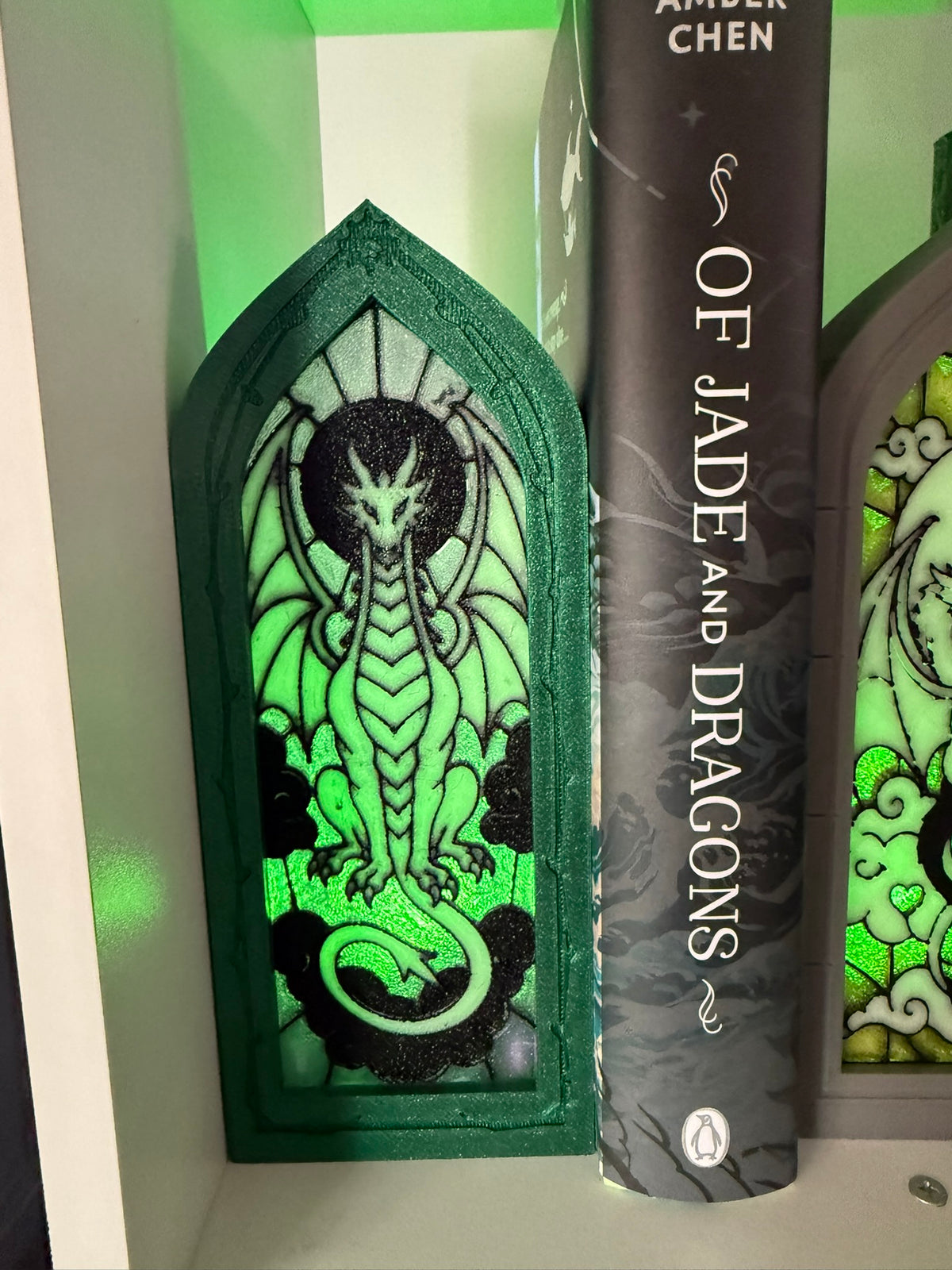Stained Glass Window Book Nook – Enchanted Library LED Light
