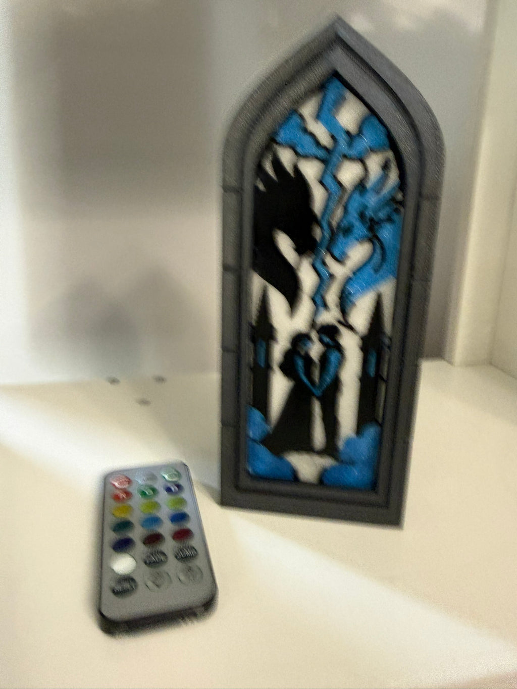 Stained Glass Window Book Nook – Enchanted Library LED Light
