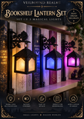Rose & Dagger Square Shelf Lamps – Triple Pack (3 Pack)