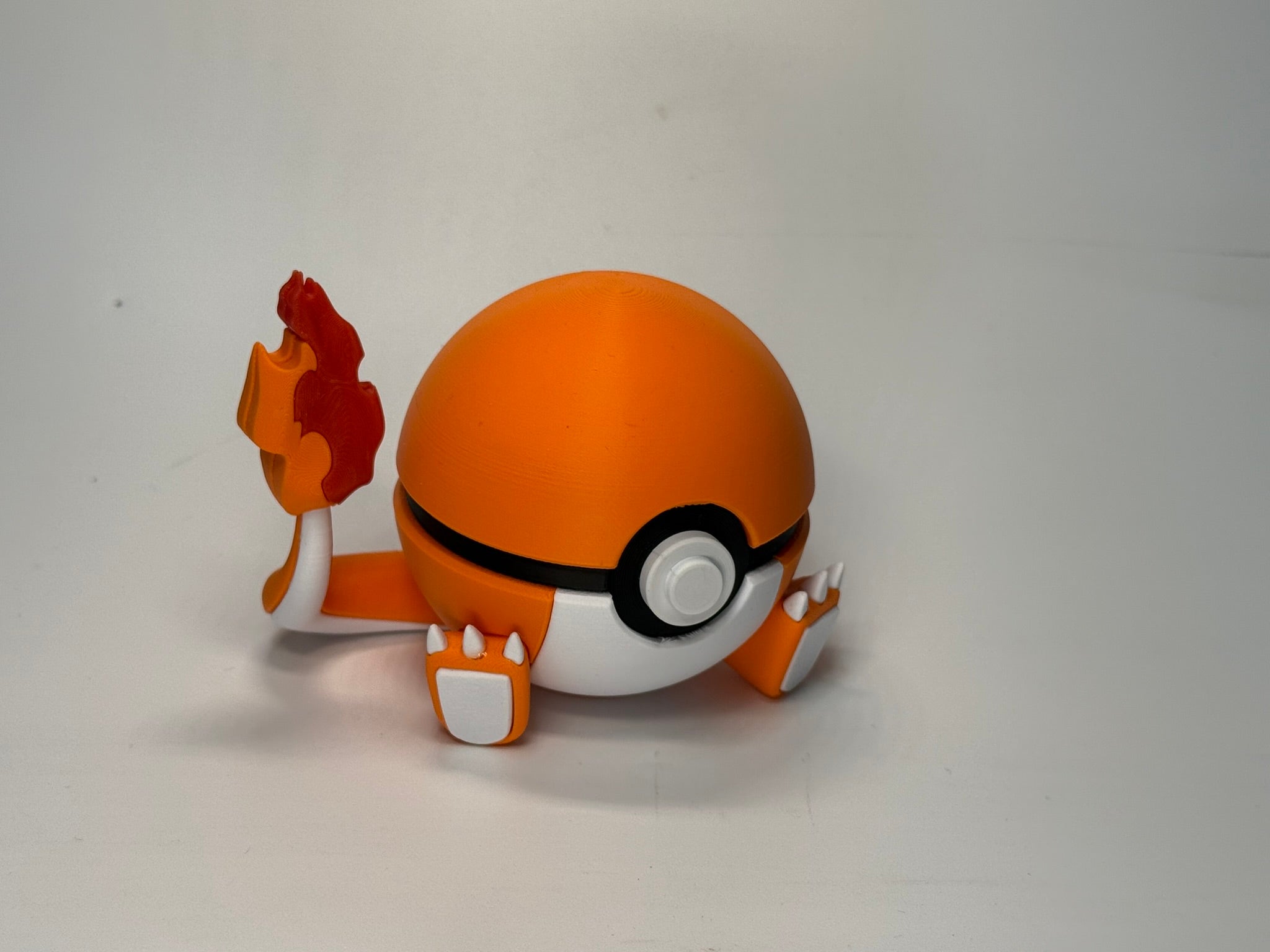 #0004 Charmander – 3D Printed Creature Character Ball image 0