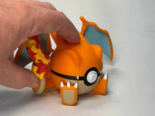#0006 Charizard – 3D Printed Creature Character Ball image 1